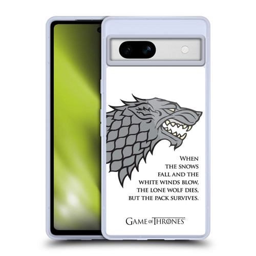 HBO Game of Thrones Graphics White Winds Soft Gel Case for Google Pixel 7a