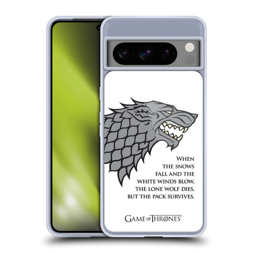 HBO Game of Thrones Graphics White Winds Soft Gel Case for Google Pixel 8 Pro