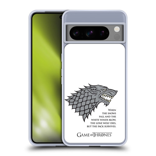 HBO Game of Thrones Graphics White Winds Soft Gel Case for Google Pixel 8 Pro