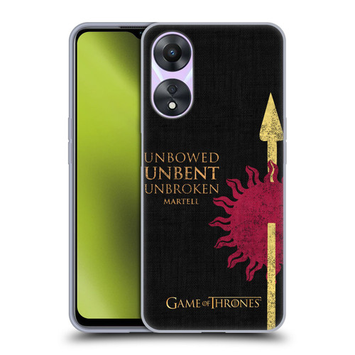 HBO Game of Thrones House Mottos Martell Soft Gel Case for OPPO A78 4G