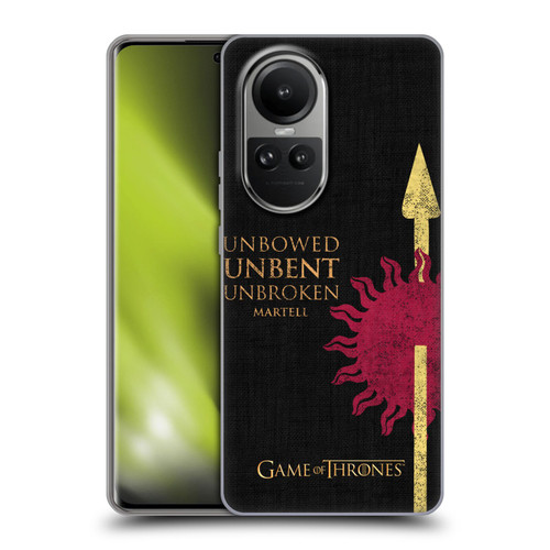 HBO Game of Thrones House Mottos Martell Soft Gel Case for OPPO Reno10 5G / Reno10 Pro 5G
