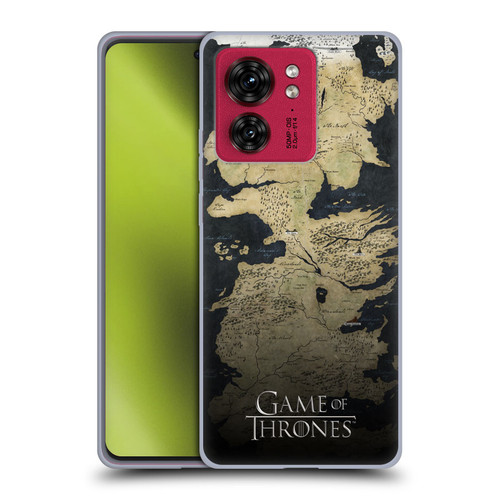 HBO Game of Thrones Key Art Westeros Map Soft Gel Case for Motorola Moto Edge 40