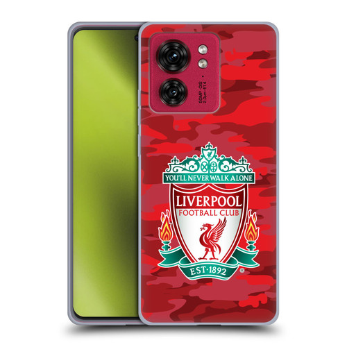 Liverpool Football Club Camou Home Colourways Crest Soft Gel Case for Motorola Moto Edge 40