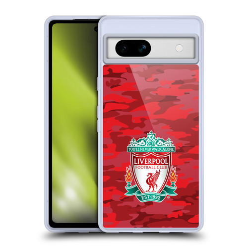 Liverpool Football Club Camou Home Colourways Crest Soft Gel Case for Google Pixel 7a