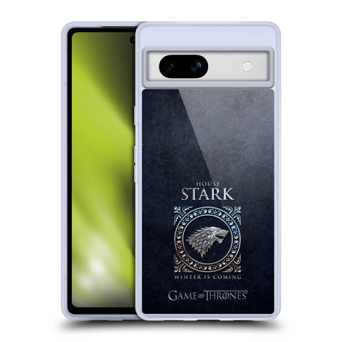 HBO Game of Thrones Metallic Sigils Stark Soft Gel Case for Google Pixel 7a