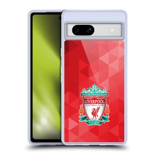 Liverpool Football Club Crest 1 Red Geometric 1 Soft Gel Case for Google Pixel 7a