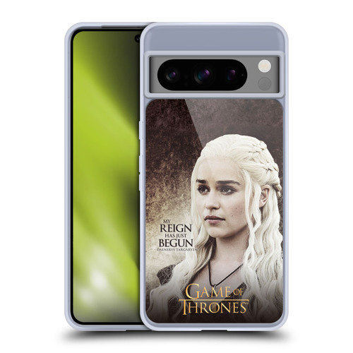 HBO Game of Thrones Character Quotes Daenerys Targaryen Soft Gel Case for Google Pixel 8 Pro