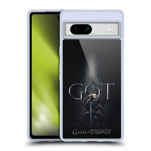 HBO Game of Thrones Season 8 For The Throne 1 Jon Snow Soft Gel Case for Google Pixel 7a