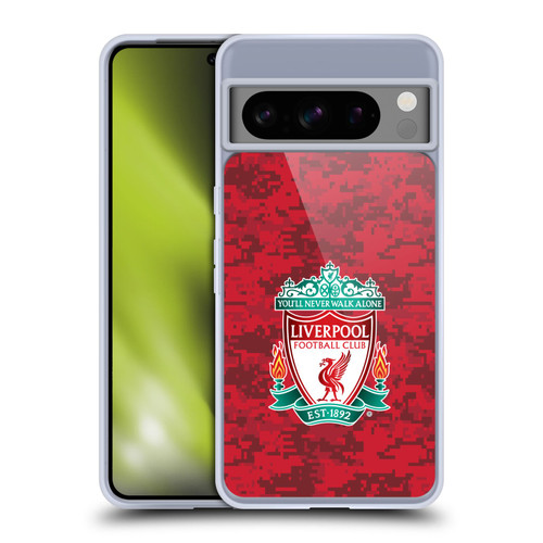 Liverpool Football Club Digital Camouflage Home Red Crest Soft Gel Case for Google Pixel 8 Pro