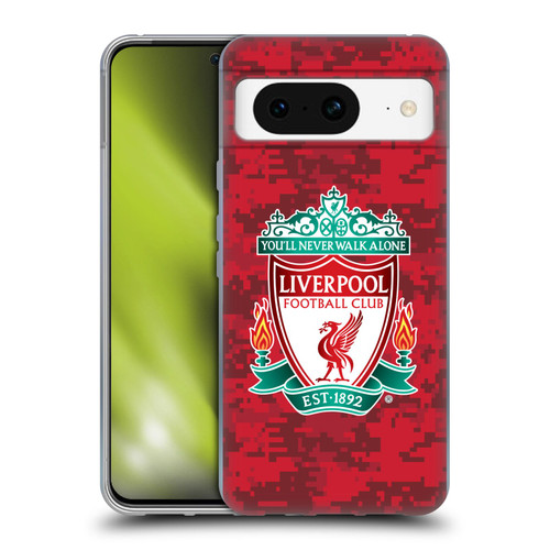 Liverpool Football Club Digital Camouflage Home Red Crest Soft Gel Case for Google Pixel 8