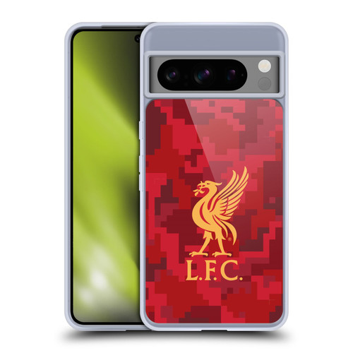 Liverpool Football Club Digital Camouflage Home Red Soft Gel Case for Google Pixel 8 Pro