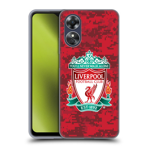 Liverpool Football Club Digital Camouflage Home Red Crest Soft Gel Case for OPPO A17