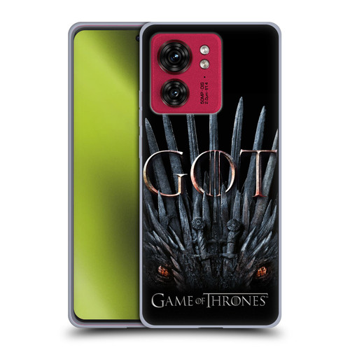 HBO Game of Thrones Season 8 Key Art Dragon Throne Soft Gel Case for Motorola Moto Edge 40