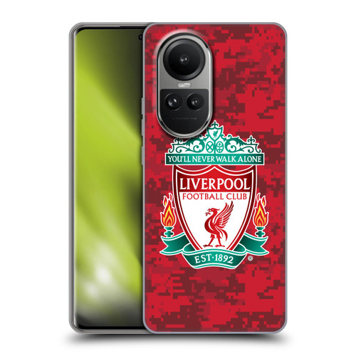 Liverpool Football Club Digital Camouflage Home Red Crest Soft Gel Case for OPPO Reno10 5G / Reno10 Pro 5G