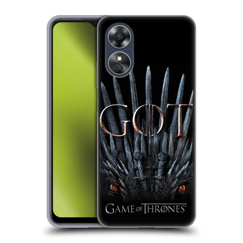 HBO Game of Thrones Season 8 Key Art Dragon Throne Soft Gel Case for OPPO A17