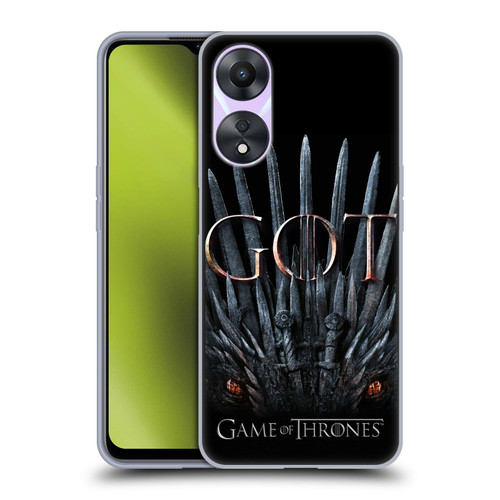 HBO Game of Thrones Season 8 Key Art Dragon Throne Soft Gel Case for OPPO A78 4G