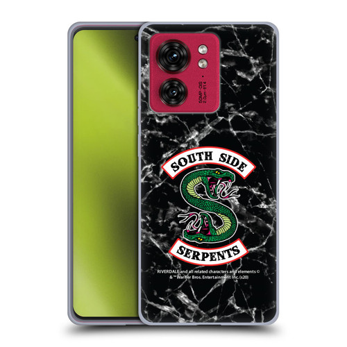 Riverdale South Side Serpents Black And White Marble Logo Soft Gel Case for Motorola Moto Edge 40