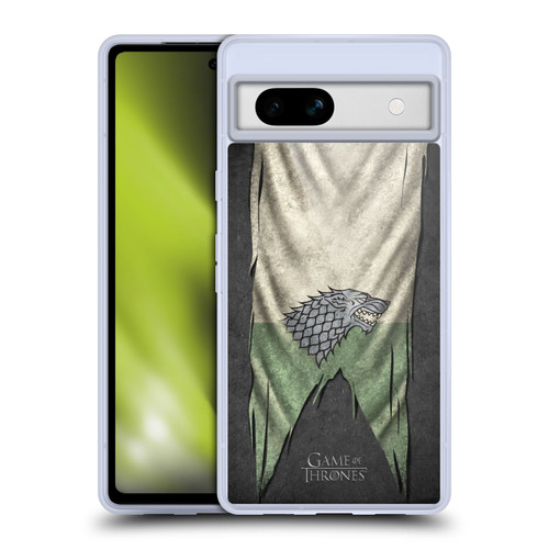 HBO Game of Thrones Sigil Flags Stark Soft Gel Case for Google Pixel 7a