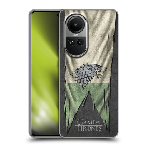 HBO Game of Thrones Sigil Flags Stark Soft Gel Case for OPPO Reno10 5G / Reno10 Pro 5G