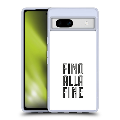 Juventus Football Club Type Fino Alla Fine White Soft Gel Case for Google Pixel 7a