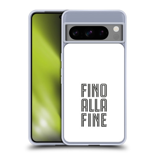 Juventus Football Club Type Fino Alla Fine White Soft Gel Case for Google Pixel 8 Pro