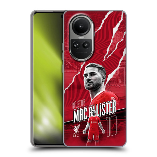 Liverpool Football Club 2023/24 First Team Alexis Mac Allister Soft Gel Case for OPPO Reno10 5G / Reno10 Pro 5G