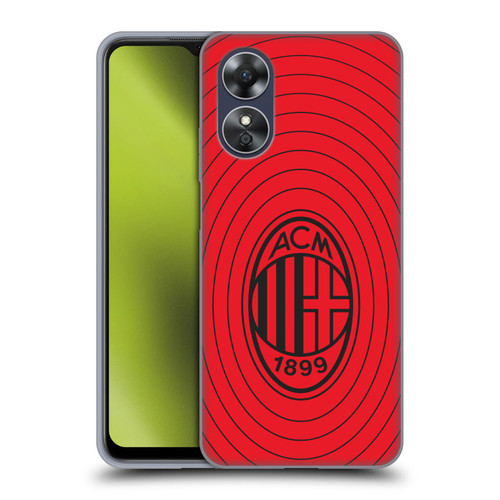 AC Milan Art Red And Black Soft Gel Case for OPPO A17