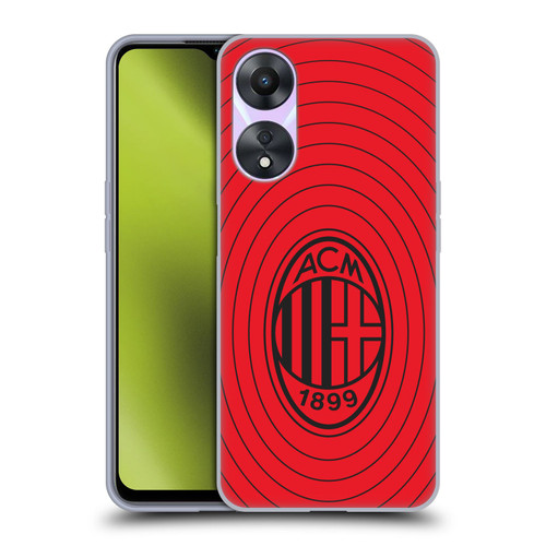 AC Milan Art Red And Black Soft Gel Case for OPPO A78 4G