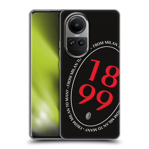 AC Milan Art 1899 Oversized Soft Gel Case for OPPO Reno10 5G / Reno10 Pro 5G
