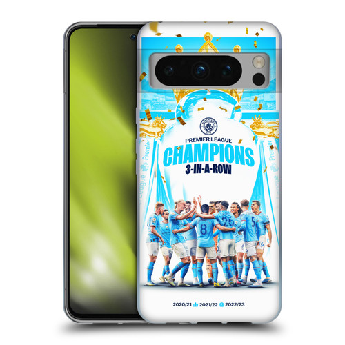 Manchester City Man City FC 2023 Champions Team Poster Soft Gel Case for Google Pixel 8 Pro