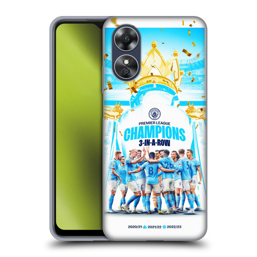 Manchester City Man City FC 2023 Champions Team Poster Soft Gel Case for OPPO A17