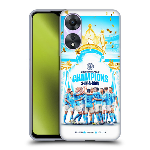 Manchester City Man City FC 2023 Champions Team Poster Soft Gel Case for OPPO A78 5G