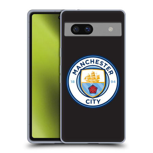 Manchester City Man City FC Badge Black Full Colour Soft Gel Case for Google Pixel 7a
