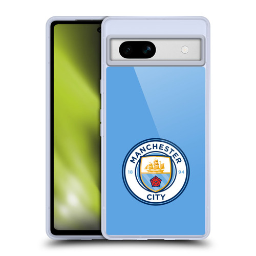 Manchester City Man City FC Badge Blue Full Colour Soft Gel Case for Google Pixel 7a