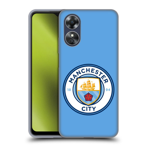 Manchester City Man City FC Badge Blue Full Colour Soft Gel Case for OPPO A17