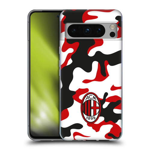 AC Milan Crest Patterns Camouflage Soft Gel Case for Google Pixel 8 Pro