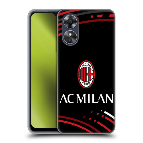 AC Milan Crest Patterns Curved Soft Gel Case for OPPO A17