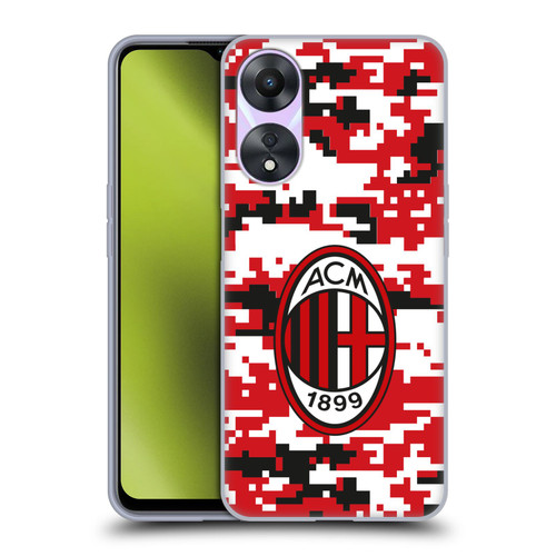 AC Milan Crest Patterns Digital Camouflage Soft Gel Case for OPPO A78 4G