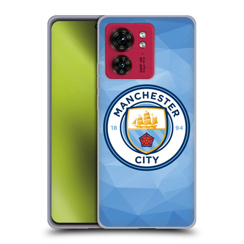 Manchester City Man City FC Badge Geometric Blue Full Colour Soft Gel Case for Motorola Moto Edge 40