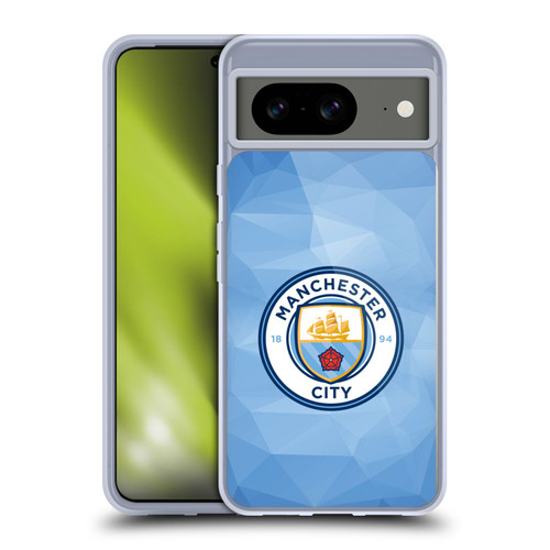Manchester City Man City FC Badge Geometric Blue Full Colour Soft Gel Case for Google Pixel 8