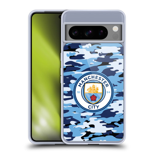 Manchester City Man City FC Badge Camou Blue Moon Soft Gel Case for Google Pixel 8 Pro
