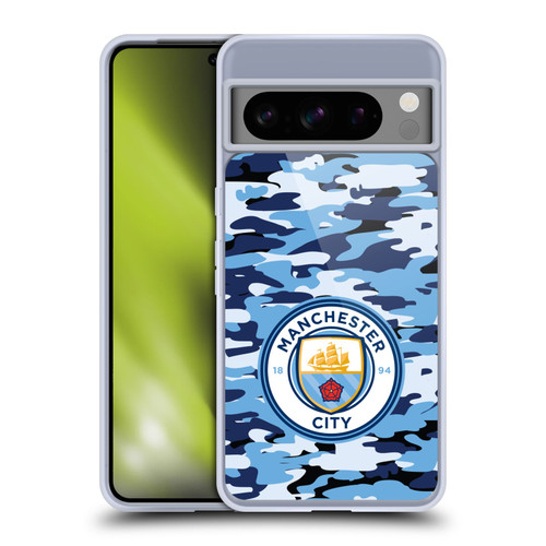 Manchester City Man City FC Badge Camou Blue Moon Soft Gel Case for Google Pixel 8 Pro