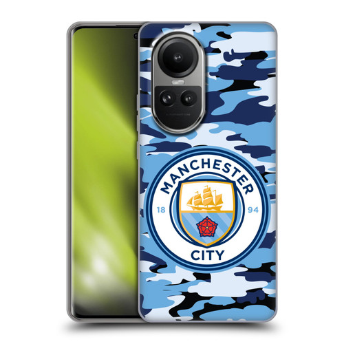 Manchester City Man City FC Badge Camou Blue Moon Soft Gel Case for OPPO Reno10 5G / Reno10 Pro 5G