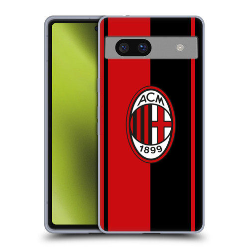 AC Milan Crest Red And Black Soft Gel Case for Google Pixel 7a