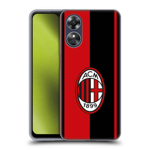 AC Milan Crest Red And Black Soft Gel Case for OPPO A17