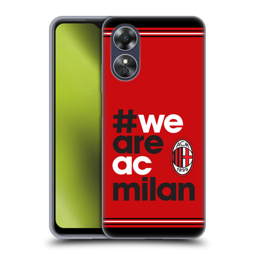AC Milan Crest Stripes Soft Gel Case for OPPO A17