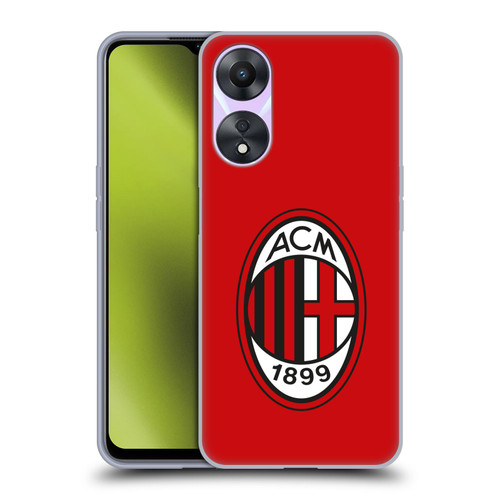 AC Milan Crest Full Colour Red Soft Gel Case for OPPO A78 4G