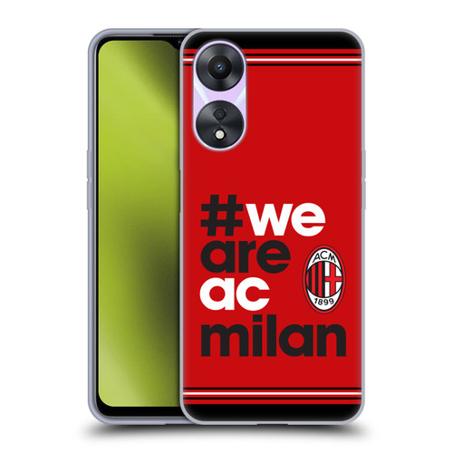 AC Milan Crest Stripes Soft Gel Case for OPPO A78 4G