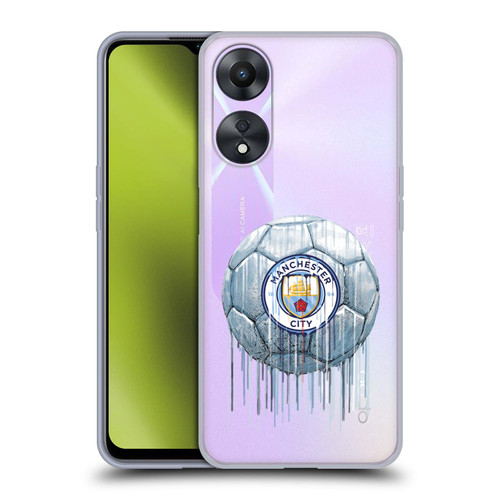 Manchester City Man City FC Drip Art Logo Soft Gel Case for OPPO A78 4G