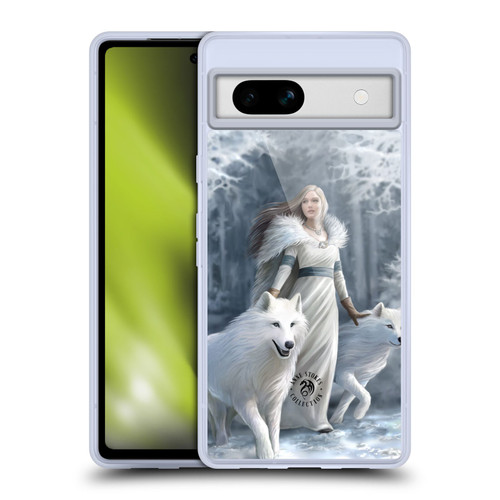 Anne Stokes Wolves Winter Guardians Soft Gel Case for Google Pixel 7a